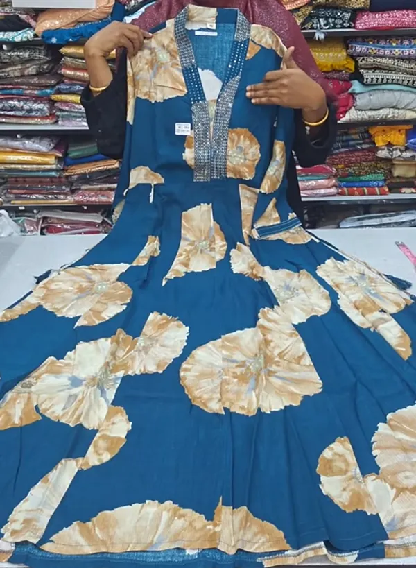 Rayon Anarkali Long Kurti | AK1951